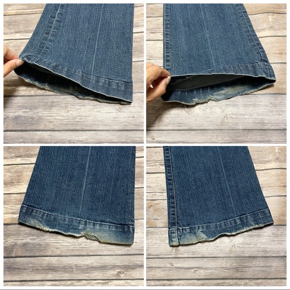 Citizens of Humanity Medium Wash Kate Low Waist Full Leg Jeans 28 Whiskers Flare - Picture 9 of 9